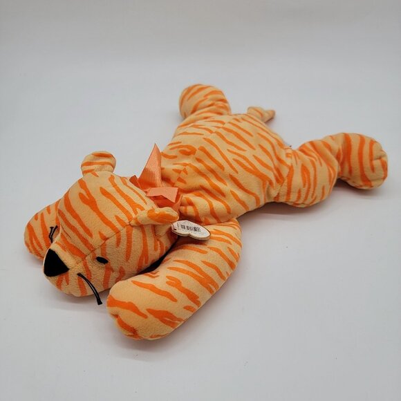 Ty Pillow Pals Purr Orange Stripes Tabby Tiger Cat Plush Stuffed Animal 14" 1996 - Picture 1 of 6